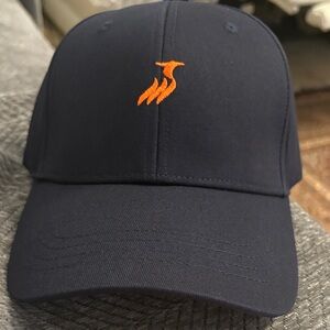 Navy Blue Cap with Orange Logo